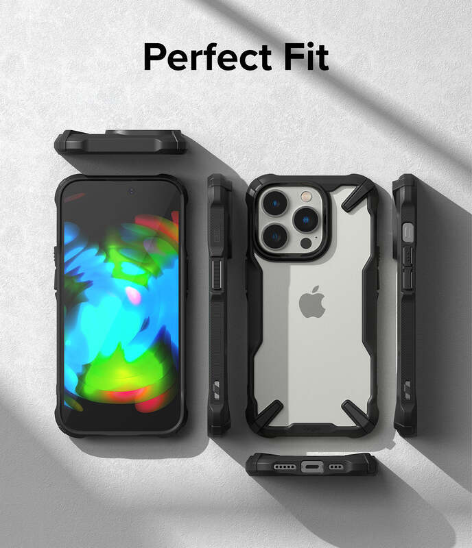 Ringke Fusion X Case Compatible with iPhone 14 Pro 6.1 Inch , Clear Hard Back Heavy Duty Shockproof Advanced Protective TPU Bumper Phone Cover    Designed for iPhone 14 Pro 6.1 Inch  Black